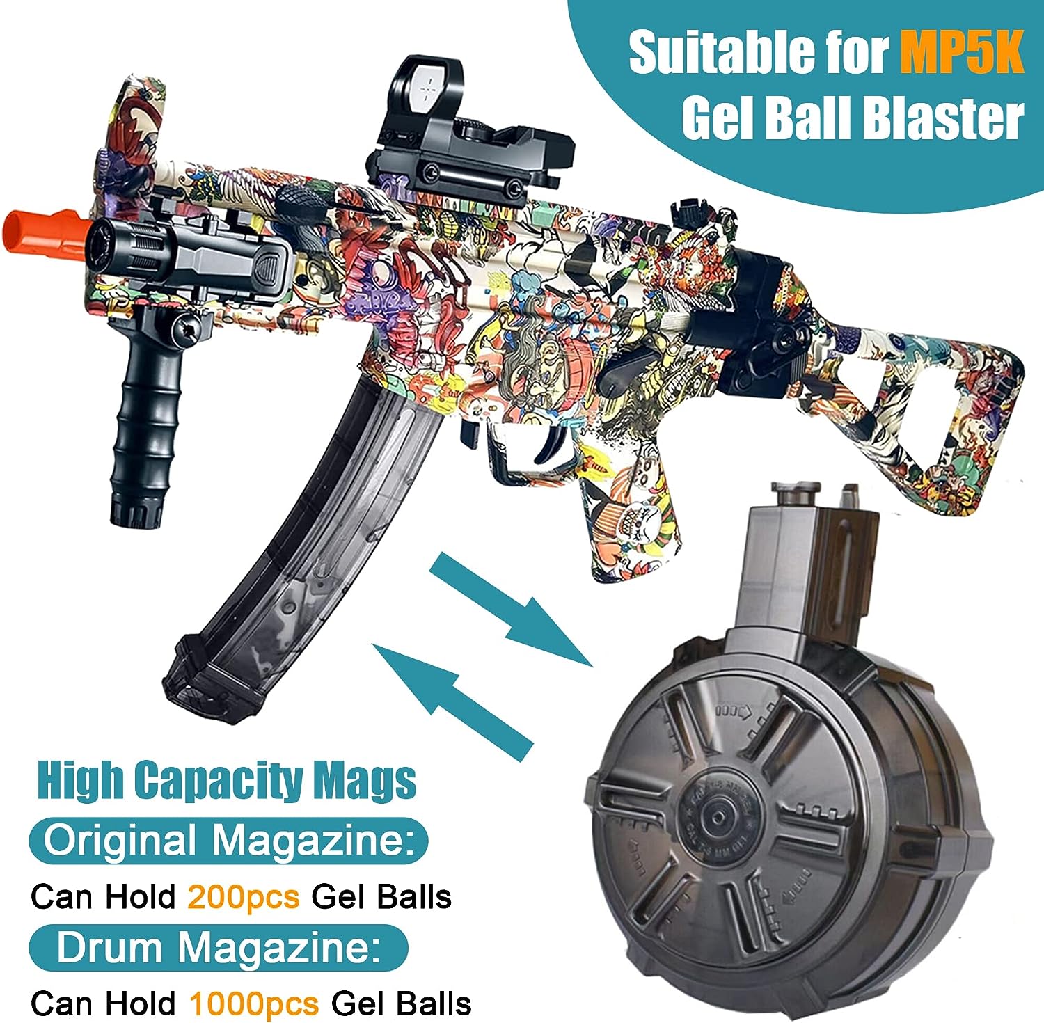 Gel Blaster MP5K Tromle magasin
