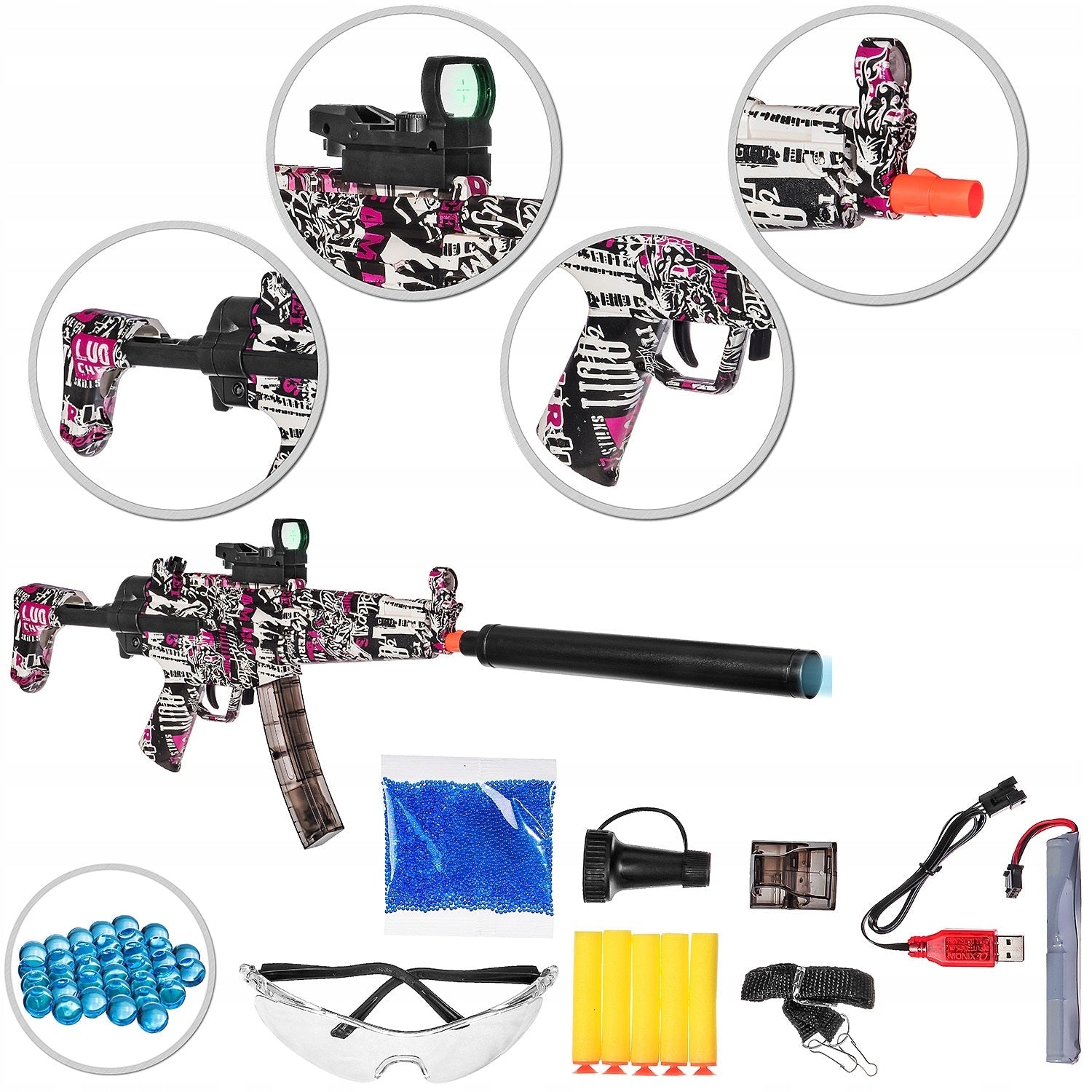 Gel Blaster MP5A - Pink Devil Edition